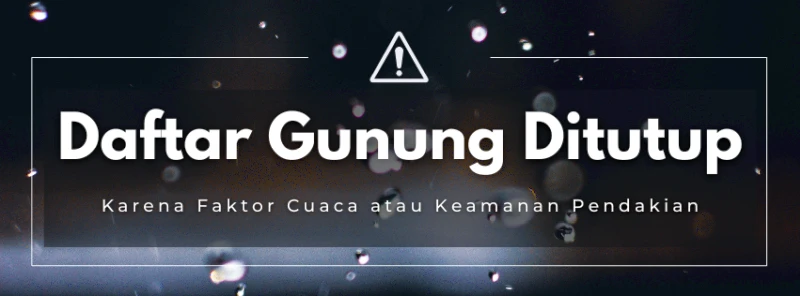 Daftar Gunung Tutup
